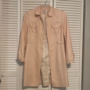Ann Taylor Loft coat never worn. Cute pink and white pattern